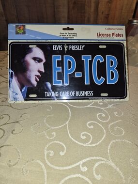 Vintage 1994 Elvis Presley "EP-TCB" novelty collector license plate
